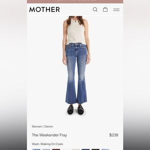 Mother. The weekender Fray. Color: Walking on Coals. Size 27